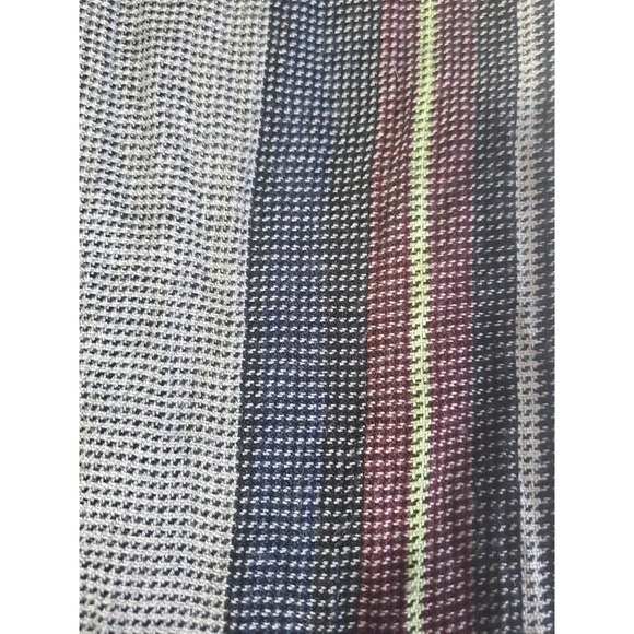 Shiraleah Chicago Houndstooth Plaid Striped Fringe Knit Scarf Neckwarmer Wrap - Picture 3 of 7